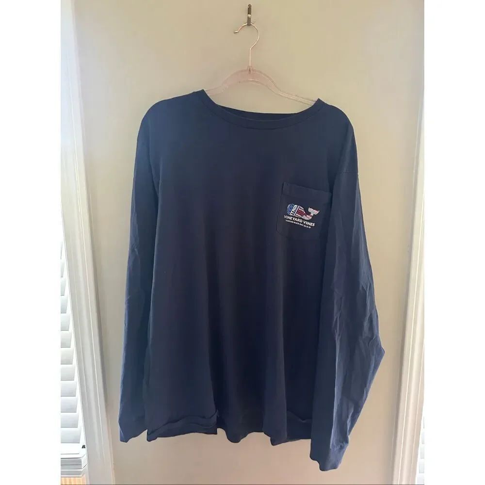 Vineyard Vines Boston Race Day 2021 Long Sleeve Tshirt Men's 2XL Cotton